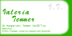 valeria temmer business card